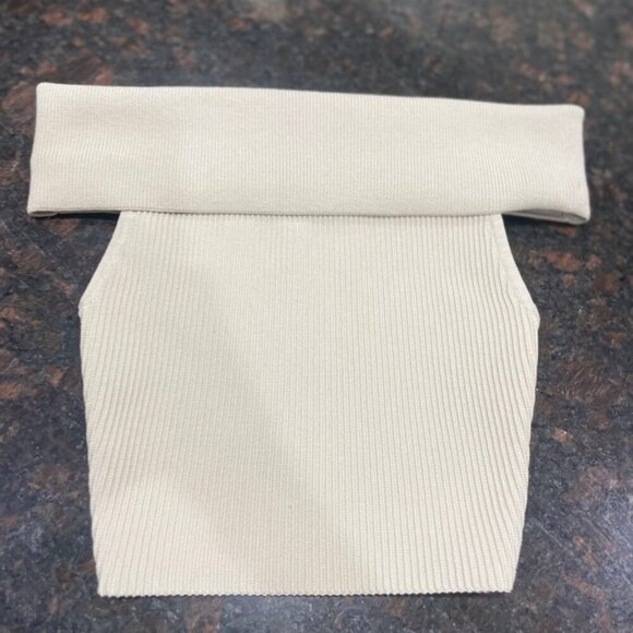 BABATON ARIZIA SCULPT KNIT TOP OFF SHOULDER SZ XXS PREPPY CHIC TOP - Picture 4 of 12